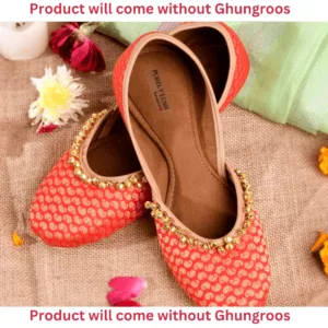 Jutti For Women Red Punjabi Jutti Without Ghungroo