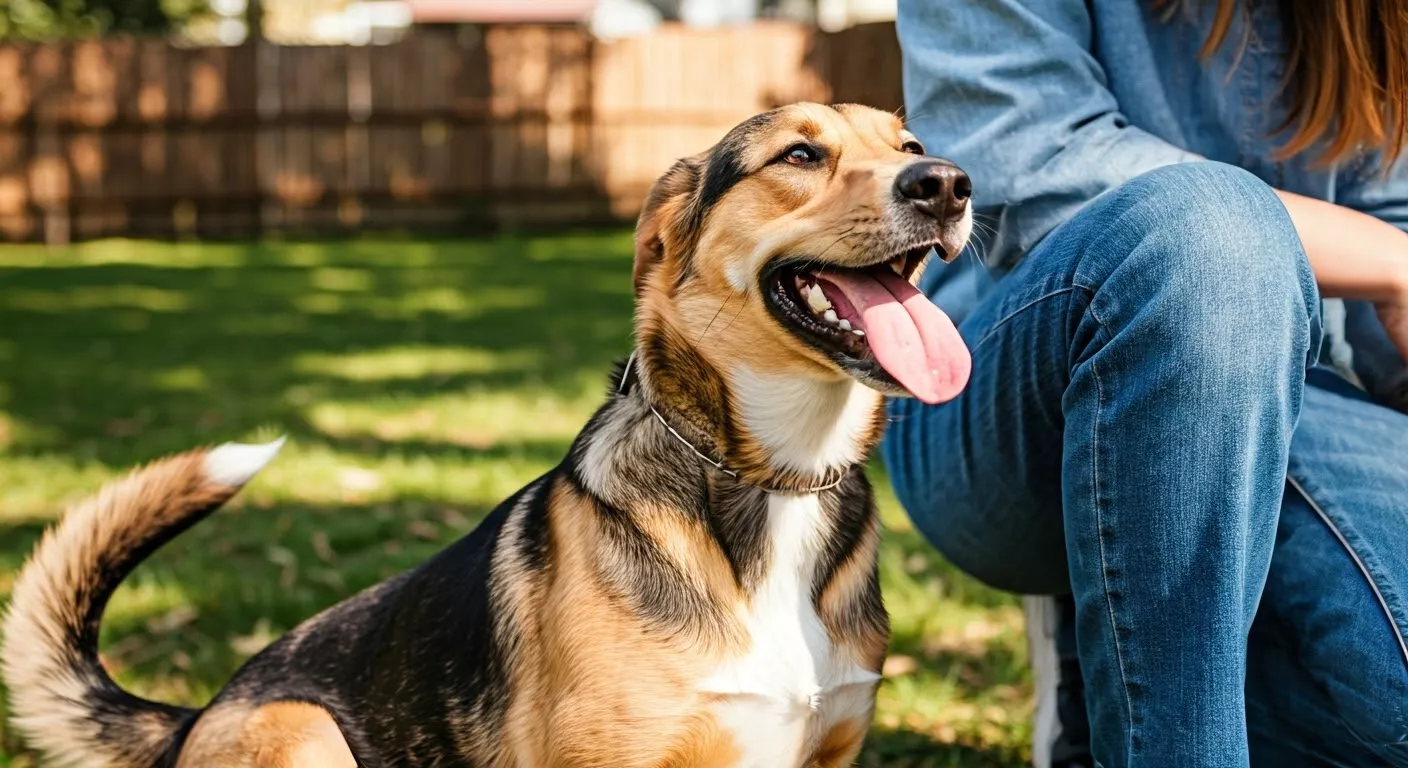 Hire a Dog Sitter Dog with sitter outdoors
