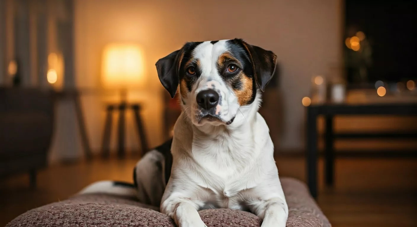 Dog Sitting Services in Charlotte Dog relaxing in a cozy living room