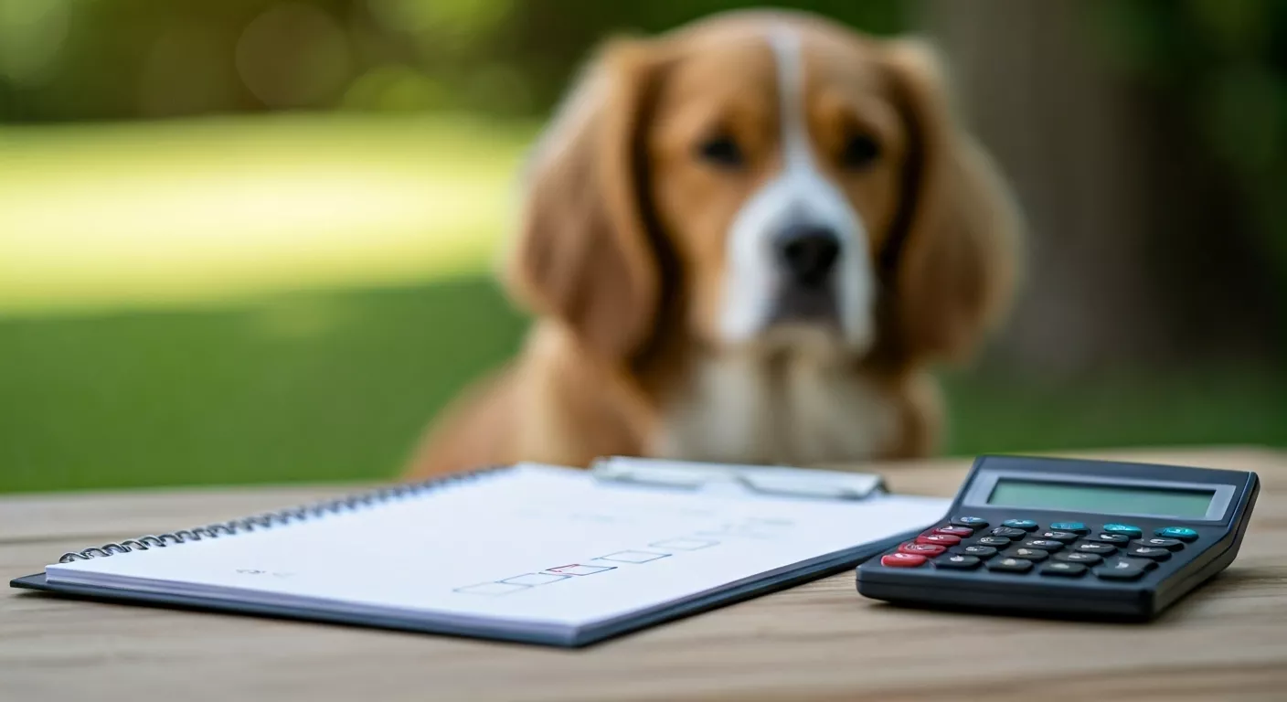 Checklist and calculator for dog costs