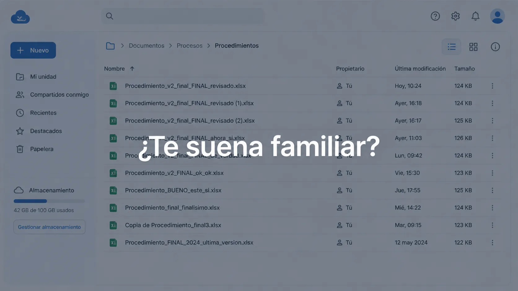 Documentazione delle procedure senza controllo delle versioni