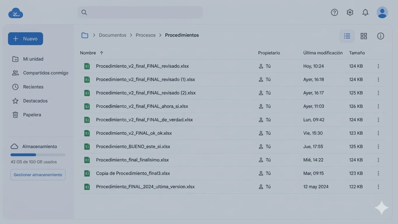 Procedure documents without version control