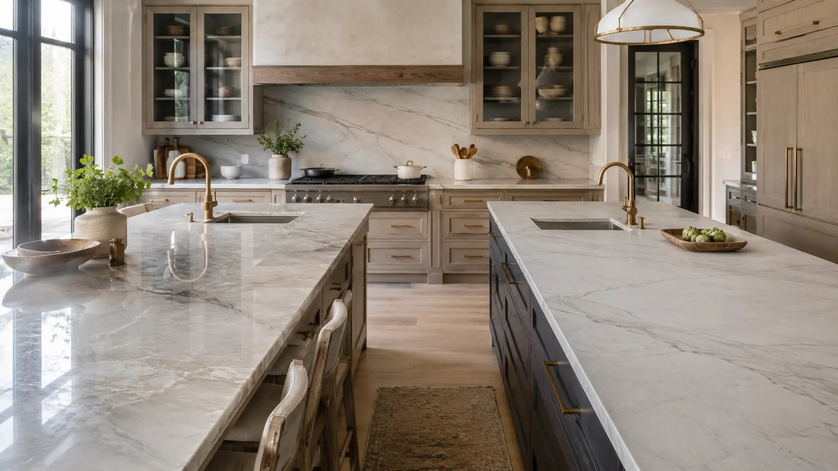 polished-vs-honed-quartzite-kitchen-countertops-cover Polished vs honed quartzite for kitchen countertops in a luxury modern kitchen