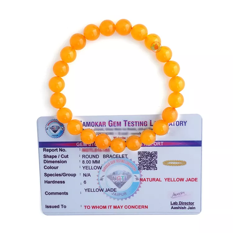 Remedywala Yellow Jade Bracelet