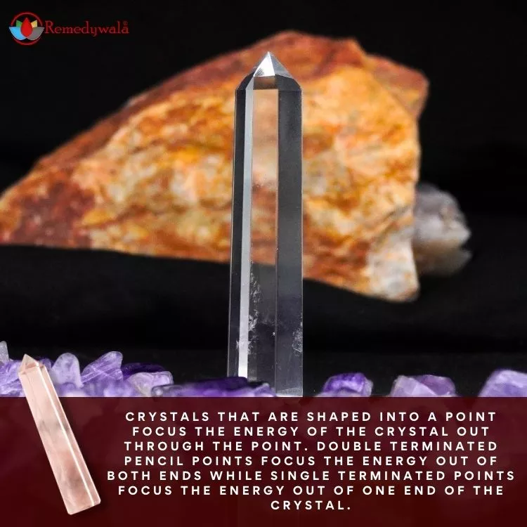 Clear Quartz Crystal Pencil Remedywala