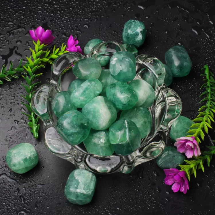 Green Fluorite Tumble Stone 100 Gram