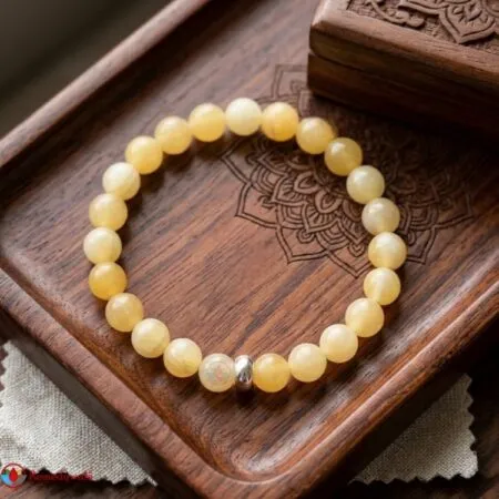 Bracciale di Calcite Gialla per Cristalloterapia sfere 6 mm - Cristalli