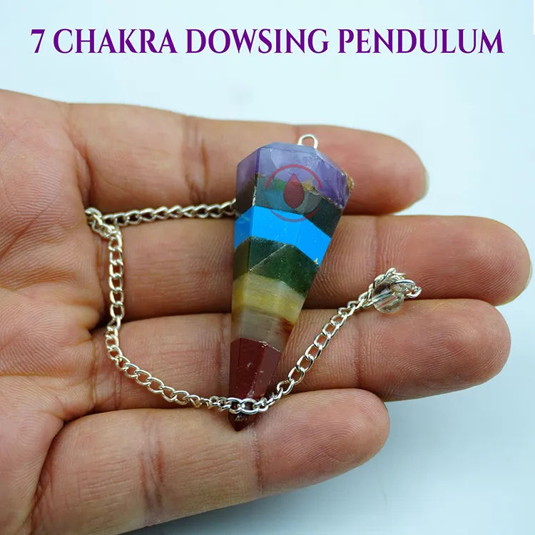 Buy 7 chakra Crystal Dowsing Pendulum. | Remedywala