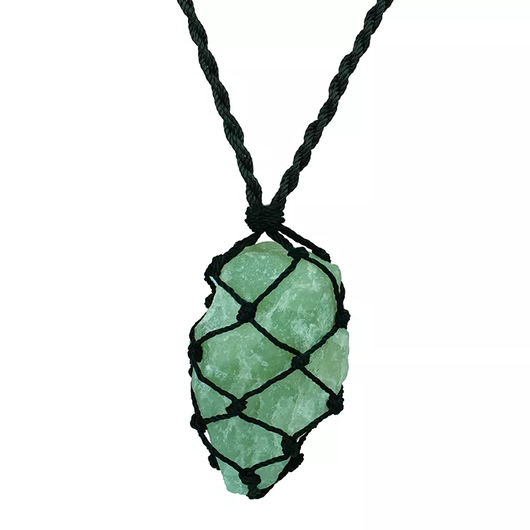 Buy Green Aventurine Thread Cage Raw Stone Pendant Remedywala