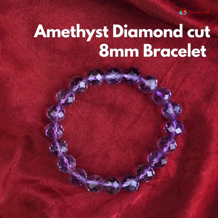 Buy Amethyst Diamond Cut 8mm Bracelet – Spiritual