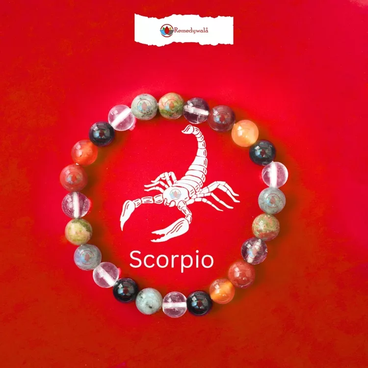 Scorpio Zodiac Crystal Bracelet – Healing Gemstone for Scorpio Sign
