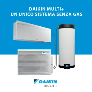 Daikin Multi+ climatizzatore che produce acqua calda