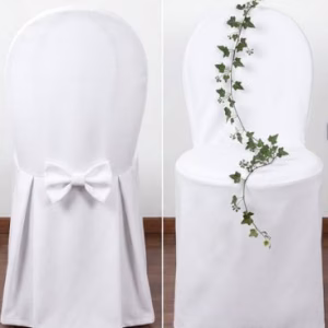 Coprisedie matrimonio per ristorante colore bianco