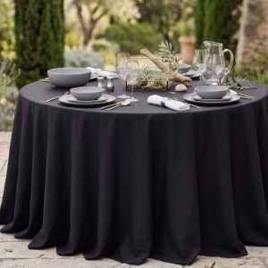 Tovaglia per cerimonia colore nero diametro 330