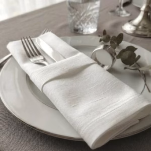 Tovagliolo ristorante in stoffa colore bianco