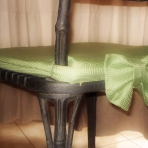 Cuscino elegante per matrimonio colore verde con fiocco