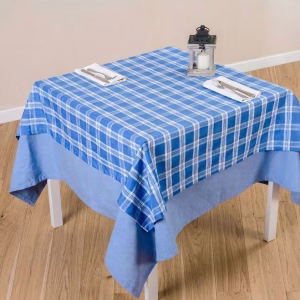 Tovaglia trattoria a scacchi azzurra - Secla