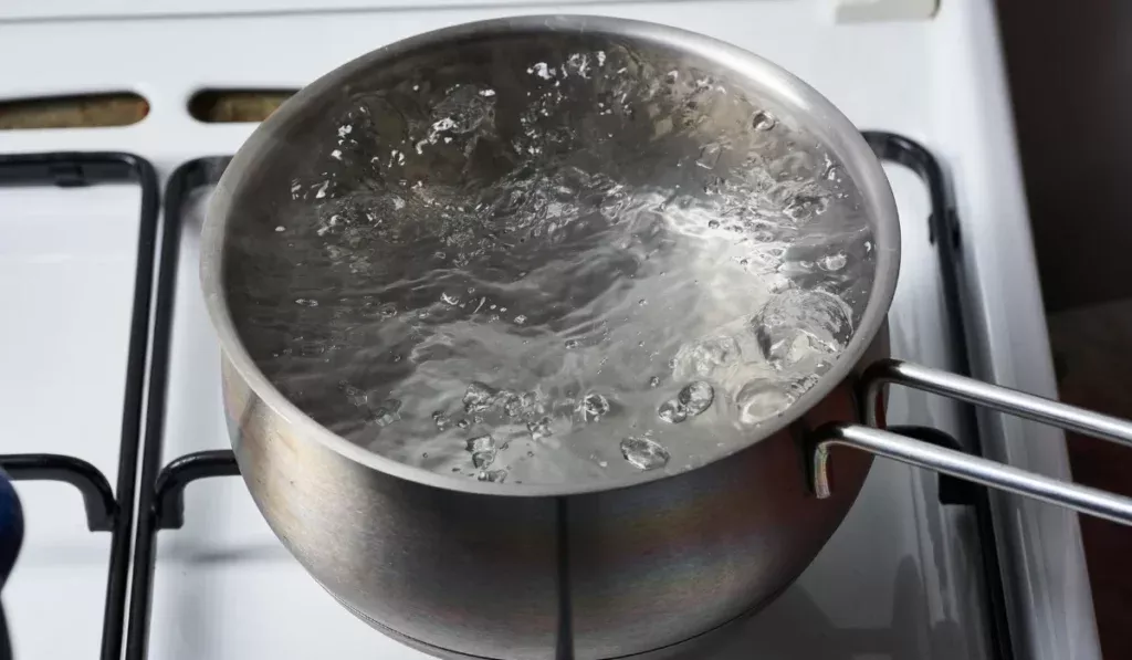 boiling water