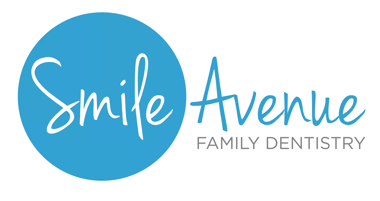 Smile Avenue Family Dentistry Logo featuring the text 'Smile Avenue' in black and blue with a blue circle background, representing dental services and expertise in Cypress, TX.