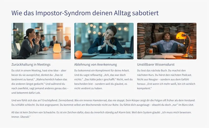Impostor Syndrom Infografik