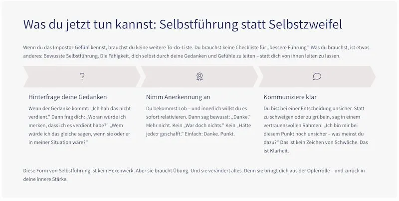 Impostor Syndrom Infografik