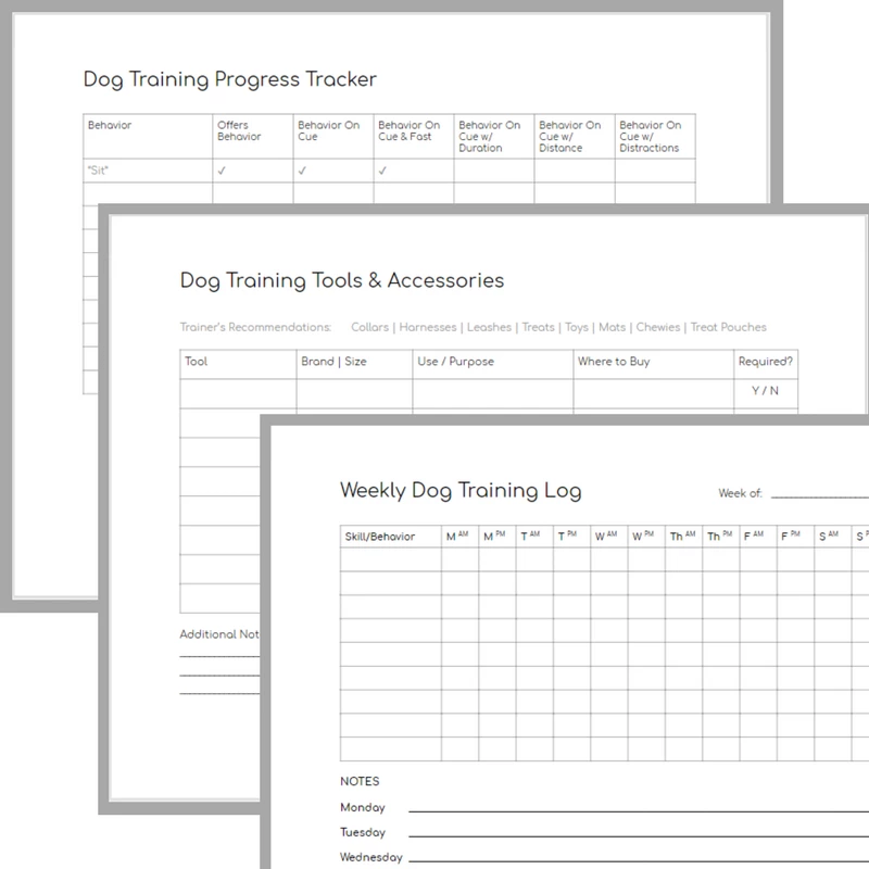 Dog Training Weekly Homework Packet for Clients (6 Pages) dog-training-weekly-homework-packet-for-clients-6-pages