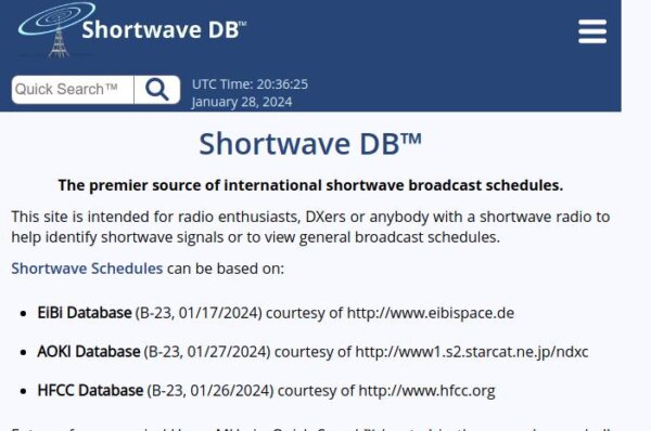 page d'accueil de shortwave dbโข