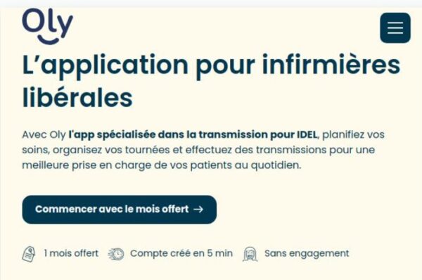 application oly pour les infirmiรจres libรฉrales
