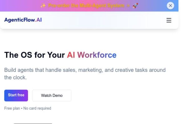 capture d'รฉcran du site web agenticflow.ai