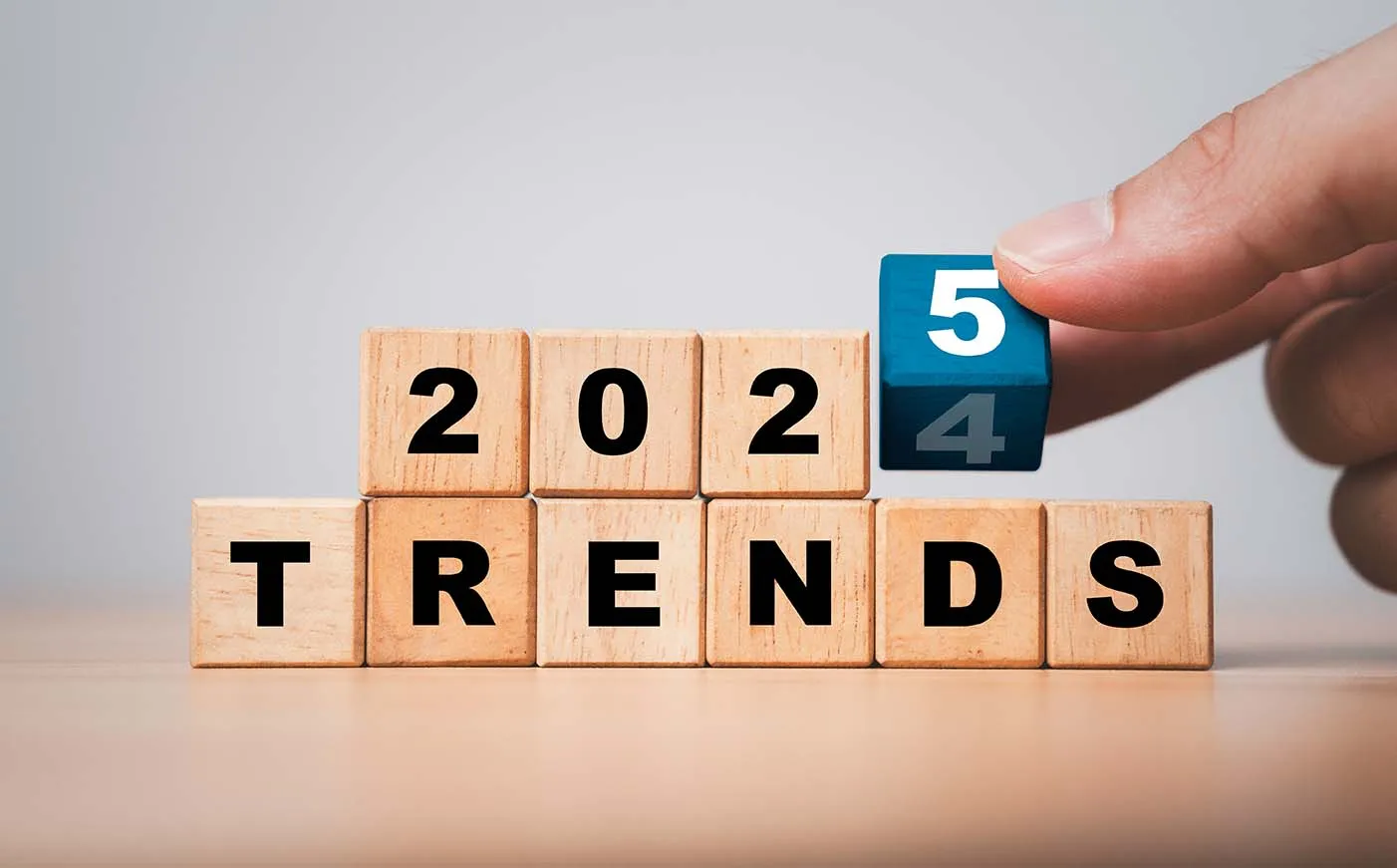 AI in Lead Generation Trends 2025 Blocks spelling out 2025 trends using AI in lead generation