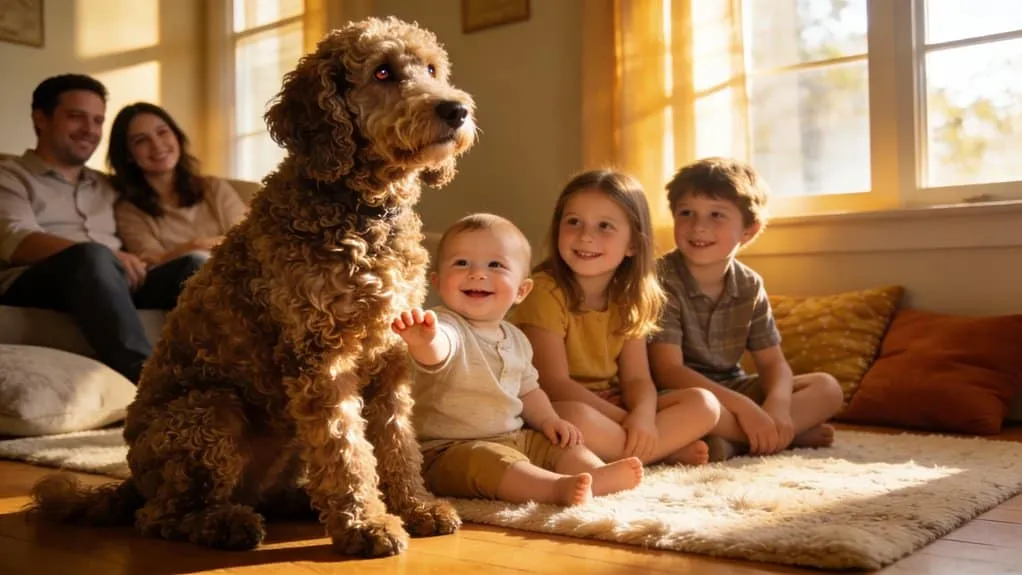 Lagotto romagnolo dans une famille avec des enfants : ร quoi faut-il faire attention? 2 Gebalanceerde lagotto voor gezinnen
