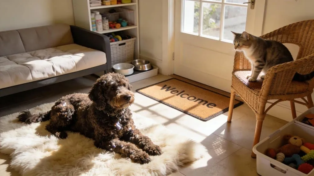 Lagotto romagnolo und andere haustiere: zusammenleben mit hunden und katzen 3 Voorbereid aparte rustige ruimtes en afscheidingen