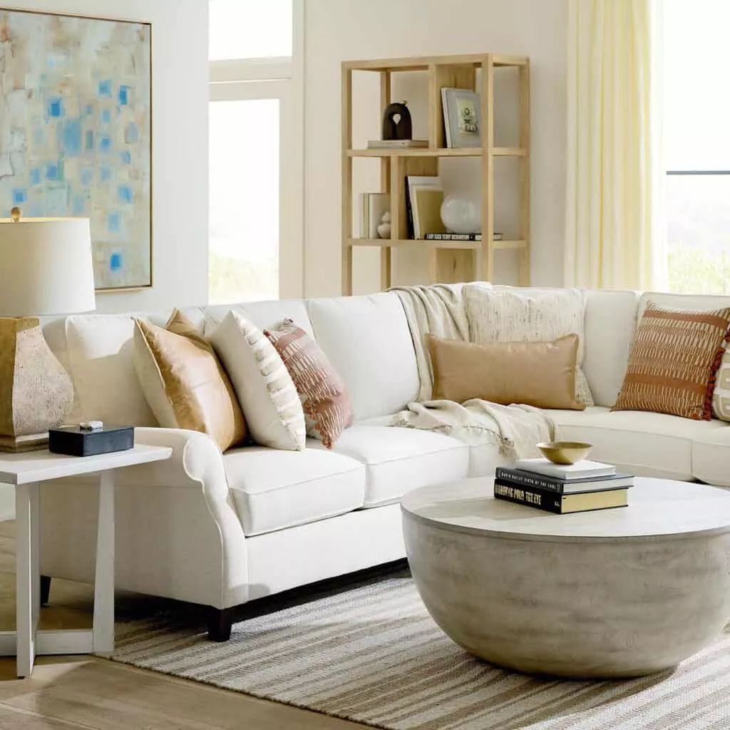 Custom couch in a living room