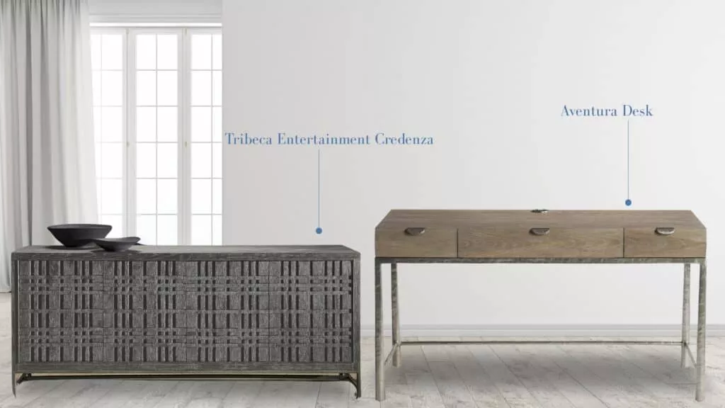 Image of Tribeca Entertainment Credenza and Aventura Desk