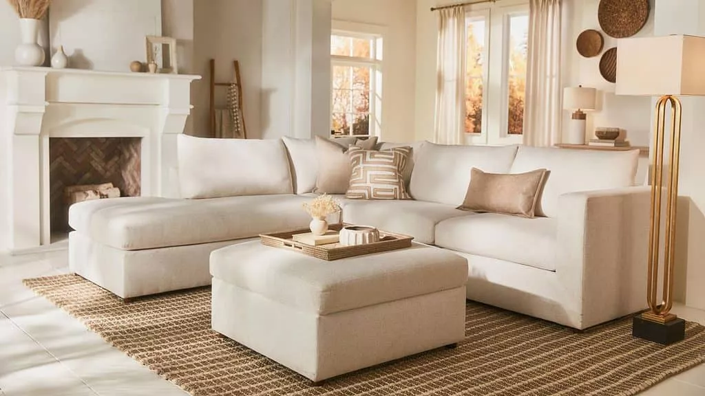 A sectional in a living room